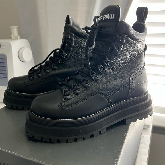 G-Star Black Leather Boots - Picture 4 of 15